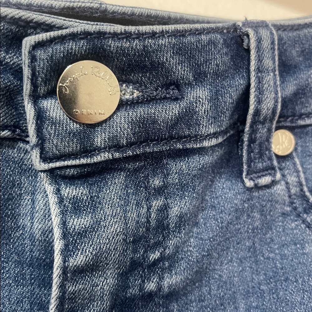 Joseph Ribkoff Silver Accent Jeans Size 12 Waist 17”-19” Inseam 25.5” EUC - Picture 8 of 11